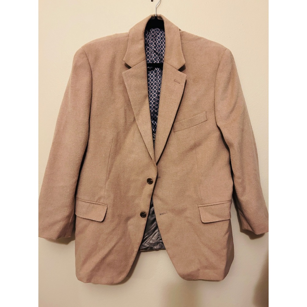 Michael Kors Blazer Mens Tan Excellent Wool Blend Double Vent Notch Lapel
